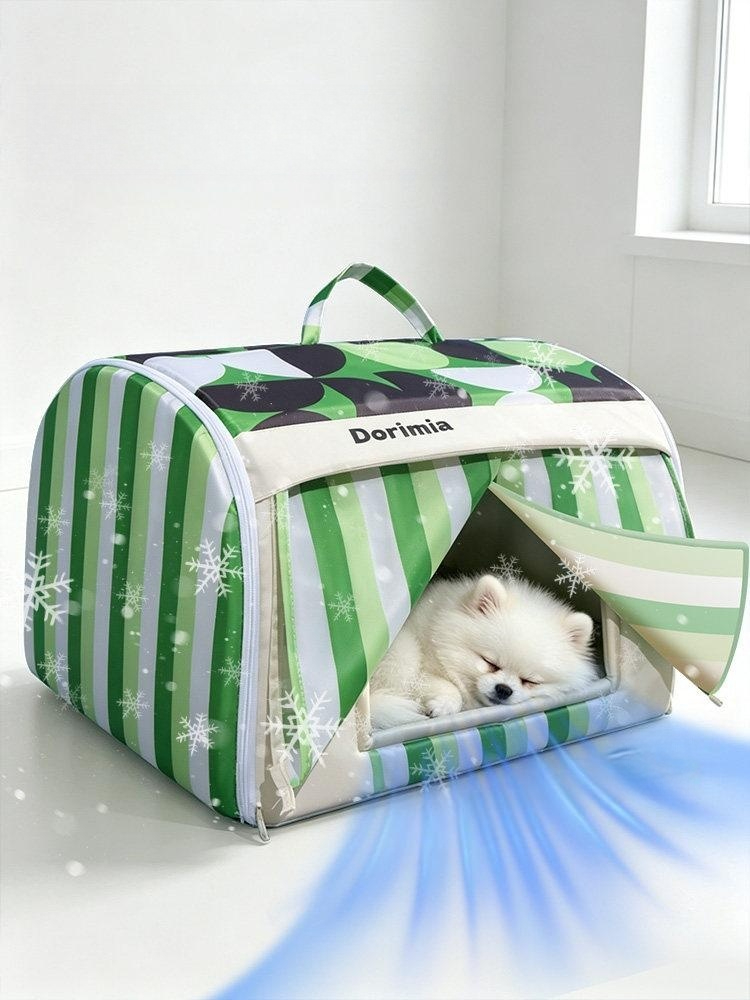 블루바구니 여름용 애완동물 강아지 고양이 쿨링 아이스 하우스 분리 세탁 가능 냉방 - 상품 이미지
