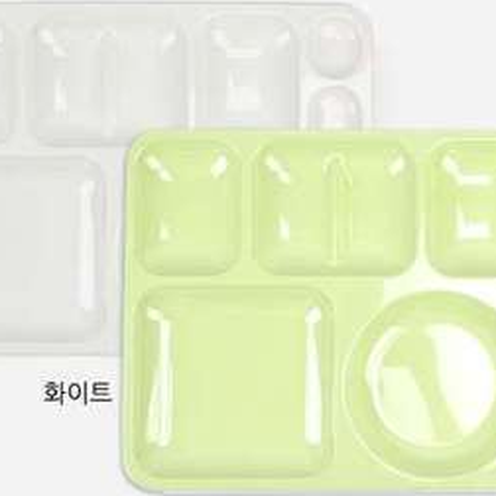 가벼운식당용폴리카보네이트식판 국산단체급식 스크래치방지업소용PC식판 COM-50 하양 - 상세 이미지 2