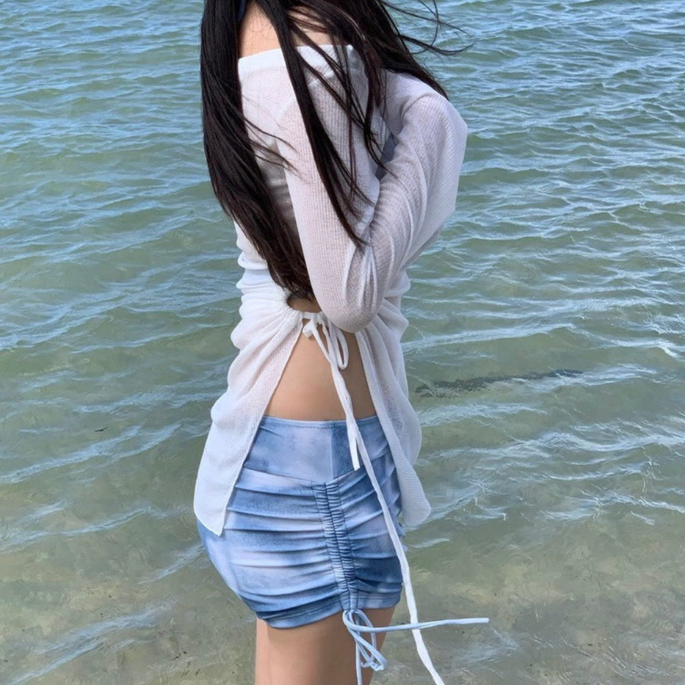 타이다이 유교걸수영복 비키니 비키니커버업 체형커버수영복 이미지 8