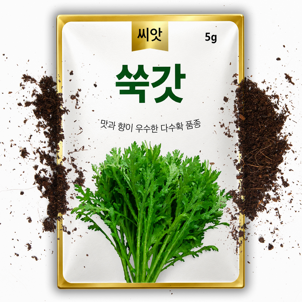 중엽 쑥갓씨앗 5g 쑥갓씨 채소씨앗 종자 - 상품 이미지