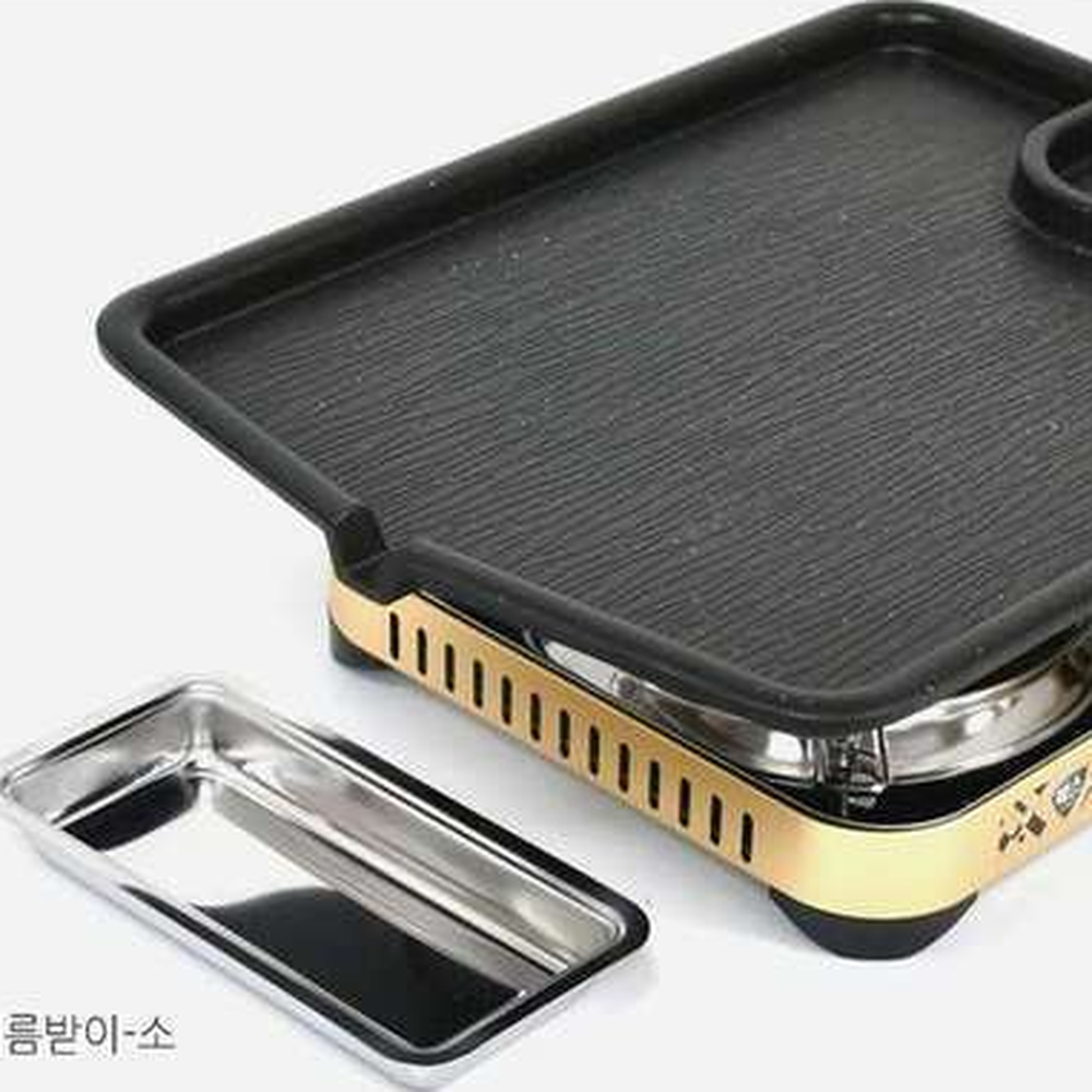 나무결마블캠핑용고기불판 사각야외활동삼겹살불판 기름배출바베큐용구이팬 - 상세 이미지 2