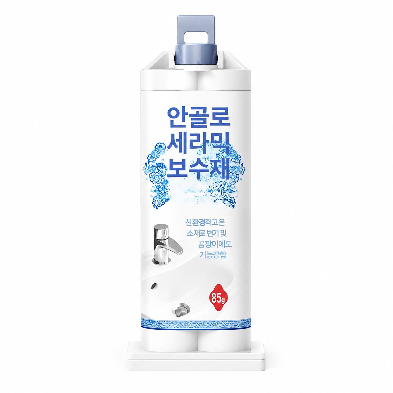 도기 보수제 욕조 세면대 대리석 접착제 복원 타일 보수 세라믹 수리제 (포슬린화이트 1개) - 상품 이미지