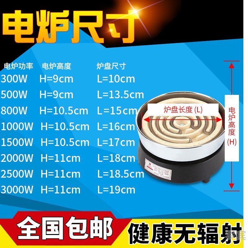 전기 핫플레이트 가정용 전기레인지 고화력 멀티 버너 300W - 상세 이미지 3