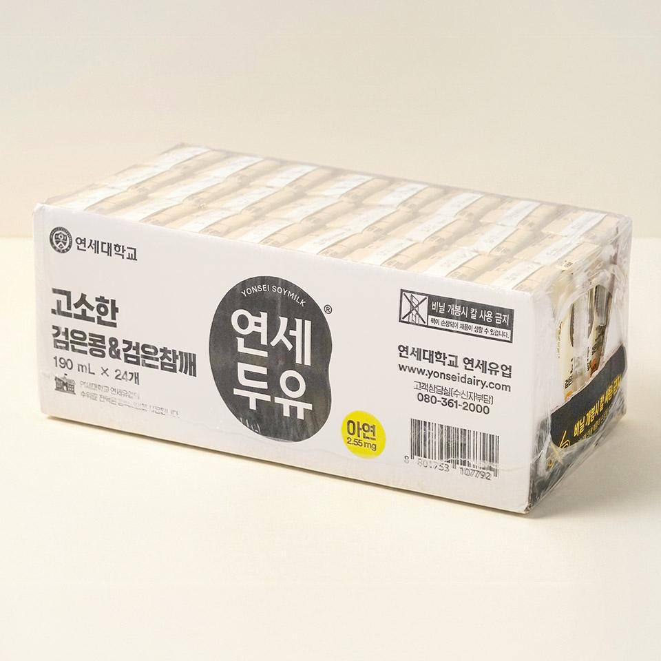 메가마트 연세우유 고소한 검은콩 검은참깨 두유 190Mx24 - 상세 이미지 2