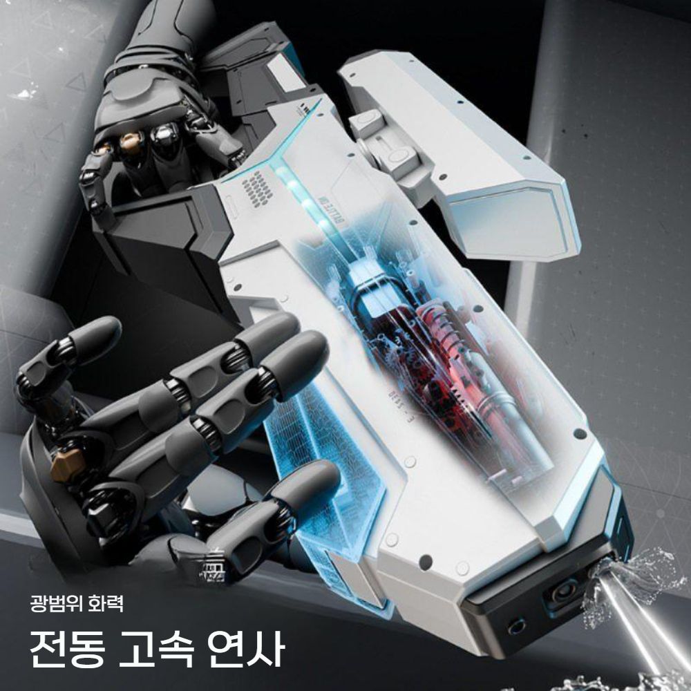 펄스 전동 속사 물총 물 튀김 자동 흡수 강력한 분사 고압 분무기 led 조명 워터건 - 상세 이미지 3