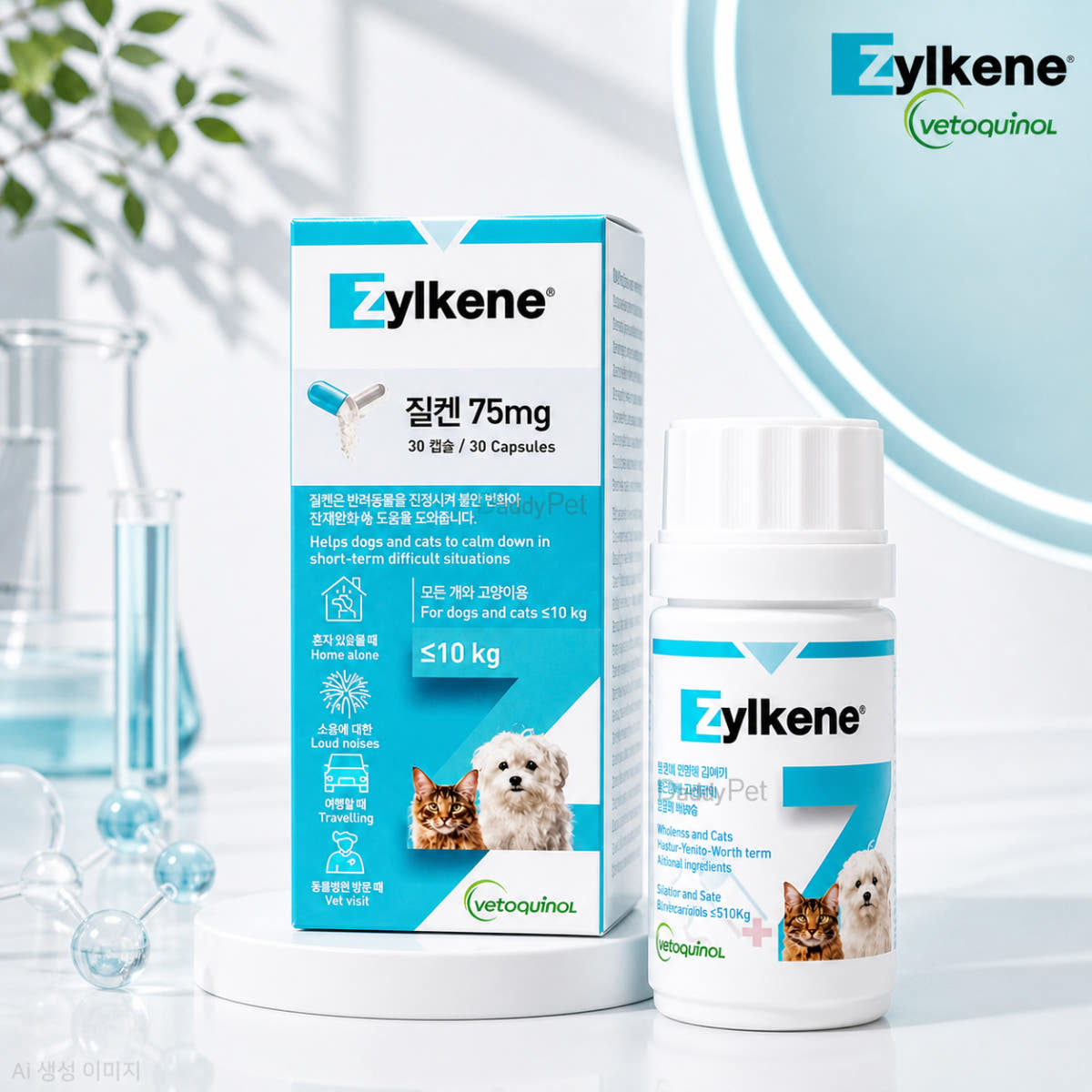 대디펫Dr. 베토퀴놀 질켄 30캡슐 75mg 강아지 고양이 스트레스 완화 보조제