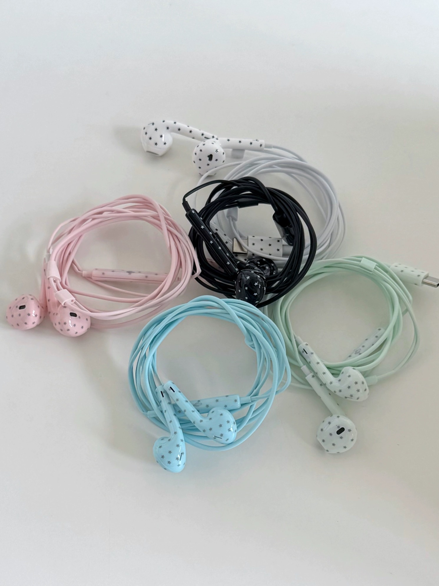리닷 별빛 줄 유선 이어폰 도트 5color C타입 아이폰 갤럭시 레트로 이미지 3