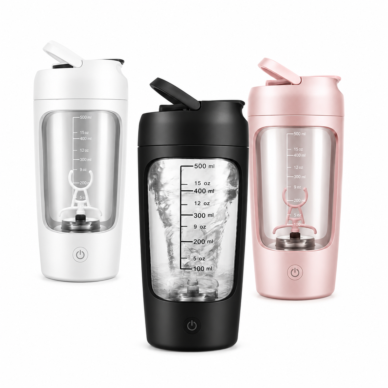 전동 쉐이커 자동 믹서 컵 충전식 단백질 보틀 텀블러 Pro 블루 650ml - 상품 이미지