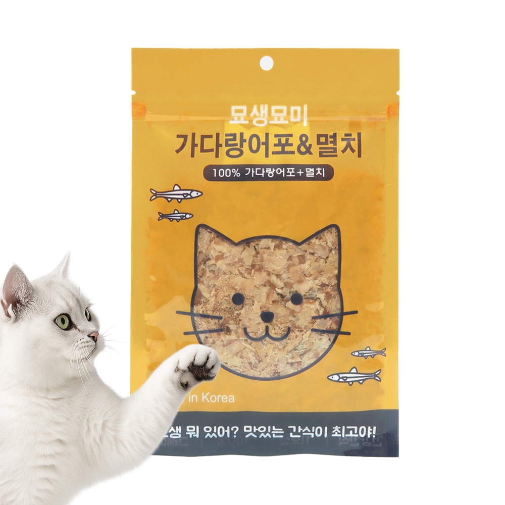 [국내산] 묘생묘미 강아지 고양이 가쓰오부시 토핑간식 가다랑어포 멸치, 30g, 10개 - 상세 이미지 3