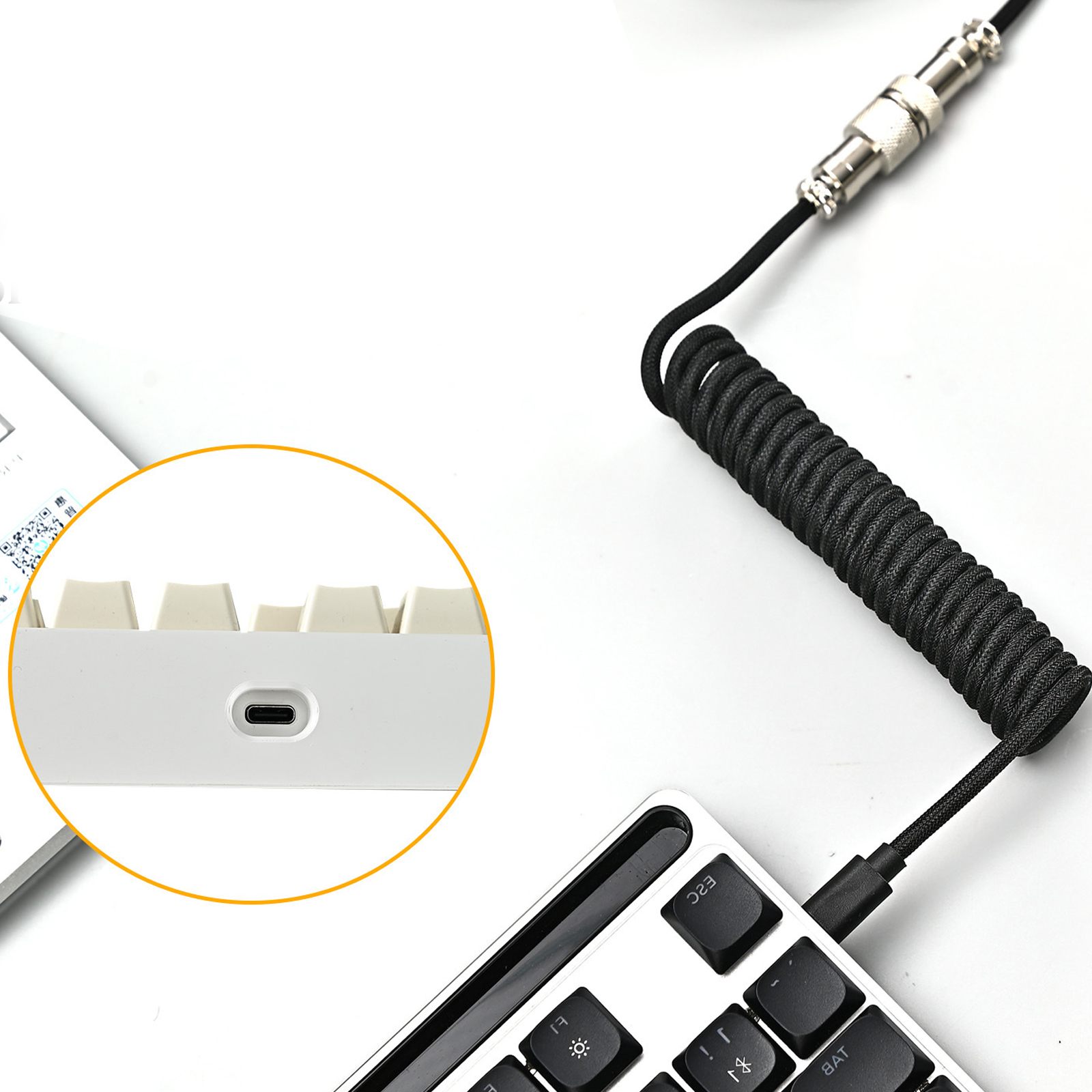코일X 기계식 키보드 항공 코일 케이블 USB C타입 - 상세 이미지 2