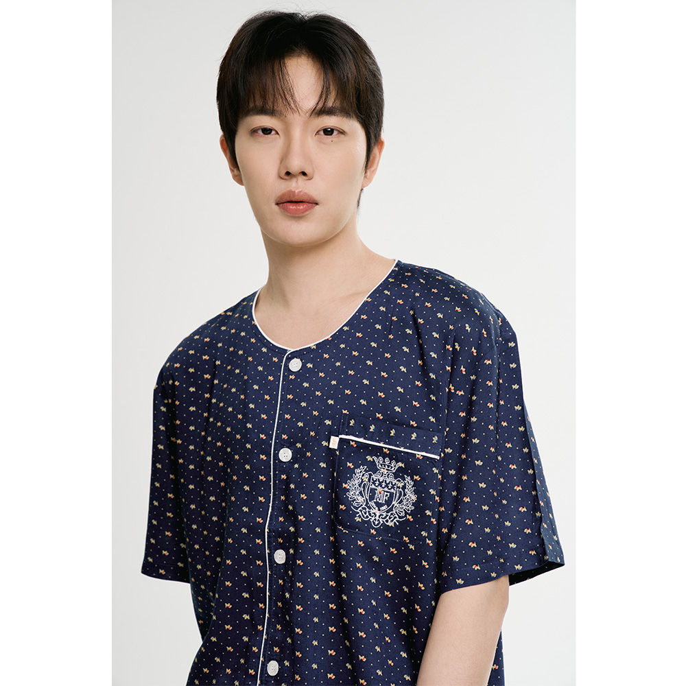 마이펫 반팔 레이온 남성 빅사이즈 잠옷 세트 - 상세 이미지 3