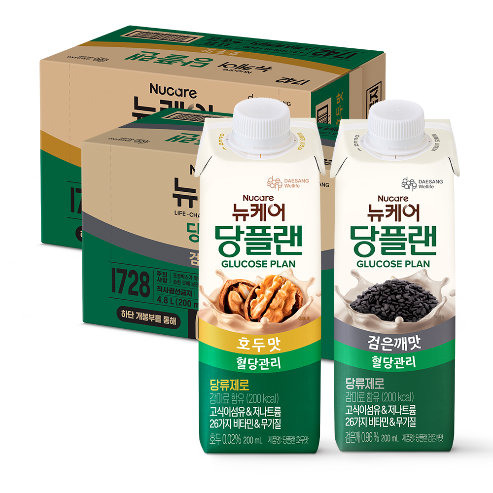 뉴케어 당플랜 호두맛 1BOX+당플랜 인절미맛 1BOX 균형영양식 외 (총 48팩) 상품 이미지