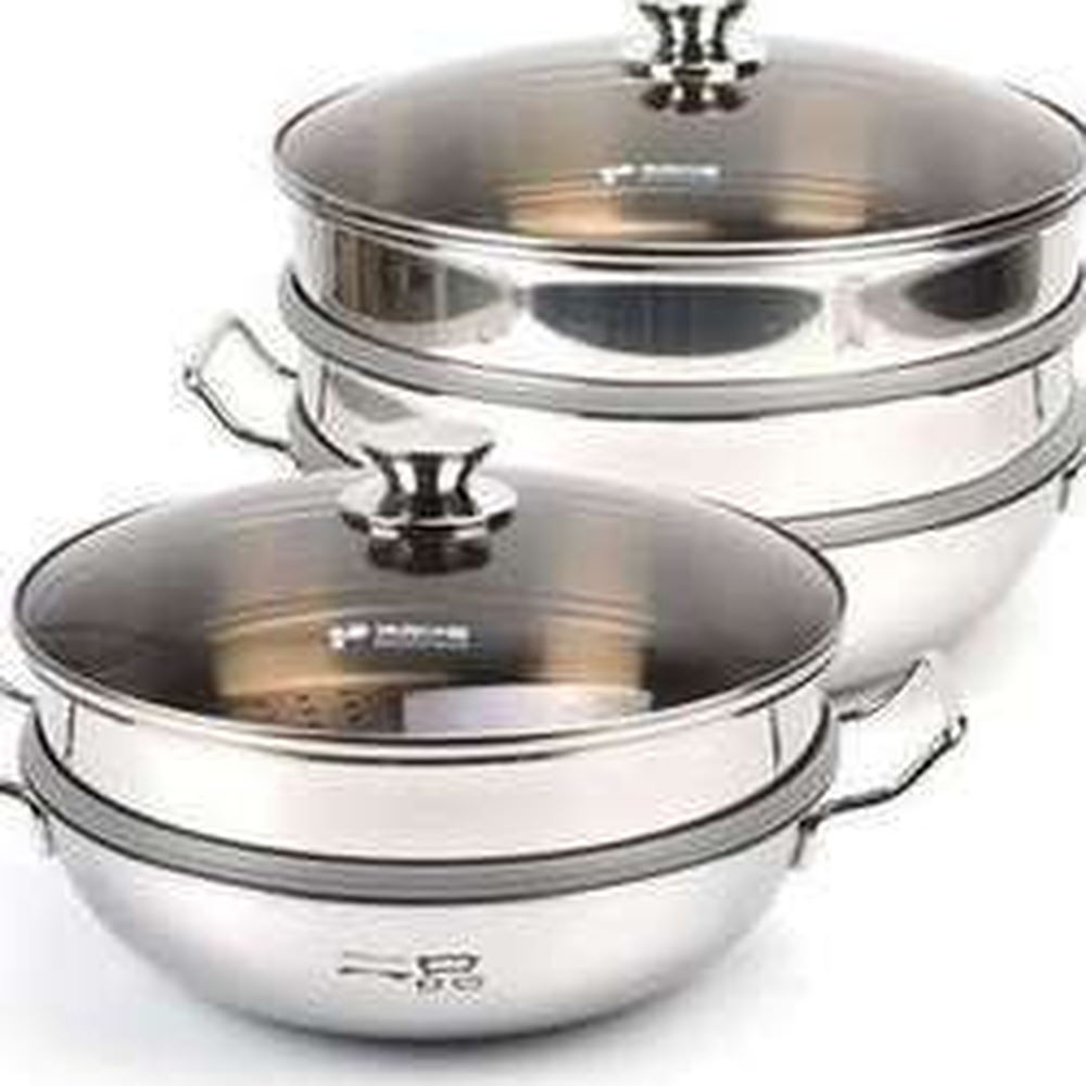 위생적인찜요리찜솥 깔끔한디자인만능냄비찜기 통3중전골요리찜냄비 2단찜기 3단찜기 2단 30호 - 상세 이미지 3