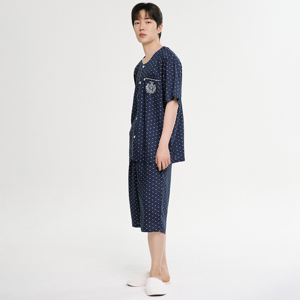 마이펫 반팔 레이온 남성 빅사이즈 잠옷 세트 이미지 6