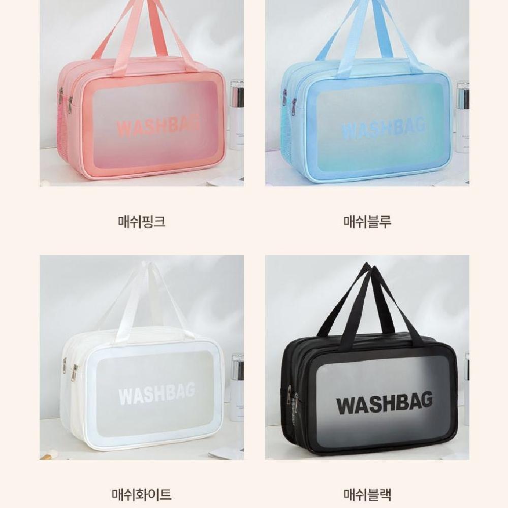 물놀이 가방 투명워시백 PVC 양면형 여행 워터파크 바캉스 목욕 가방 젤리백 비치백 - 상세 이미지 4