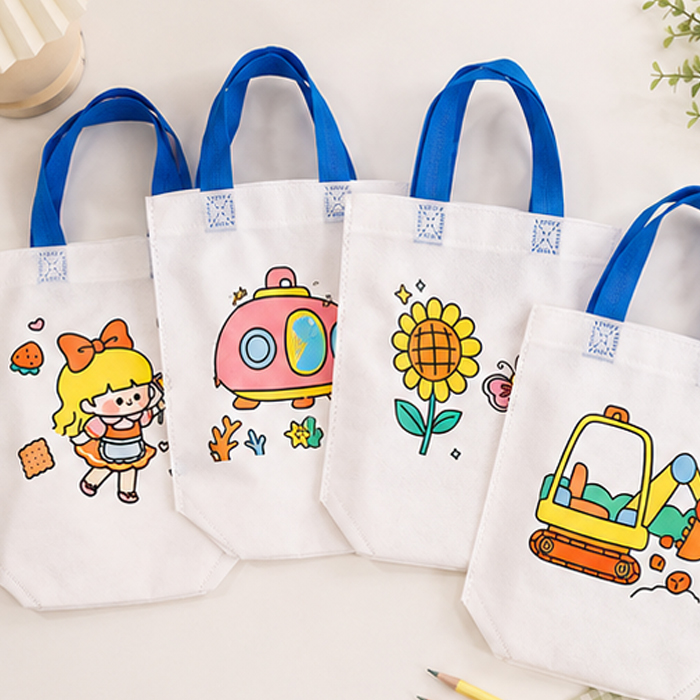 5인용 에코백 칠하기 채색 DIY 부직포가방 + 방수아크릴마카펜 12색 - 상세 이미지 2