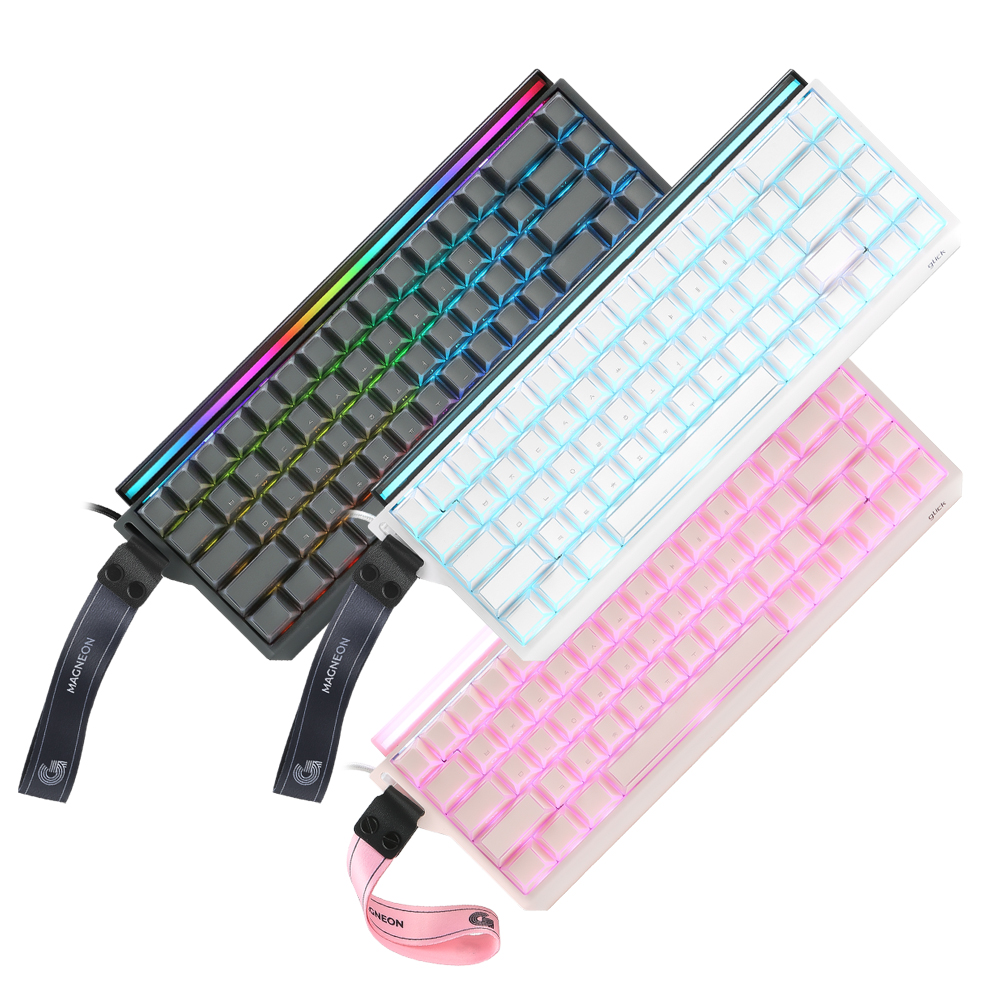 지클릭커 MagneonX 8K RGB 래피드트리거 XRT68 자석축 마그네틱 게이밍 기계식 키보드 폴라화이트엑스 보글보글 무소음 레이저자몽 이미지 2