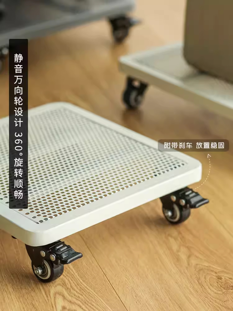 사각 화분 바퀴받침대 이동식 물받이 공기청정기 받침대 25x25 - 상세 이미지 3