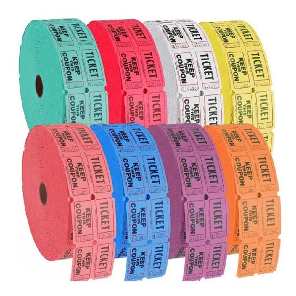 행사용품 번호표 경품 추첨권 행운권 경품권 추첨 파티 500매 1000pcs - 상품 이미지