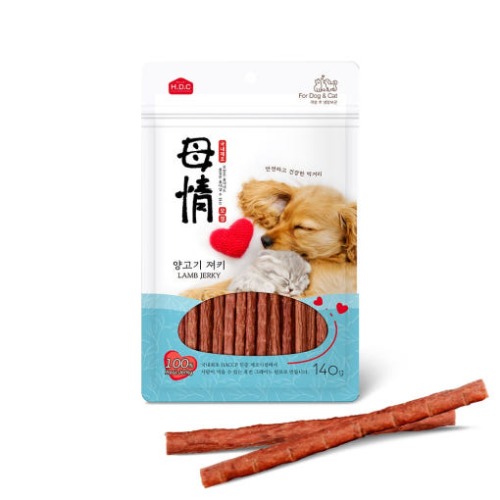 아스쿠 모정 강아지 고양이 져키 간식 양고기, 140g, 10개 - 상품 이미지
