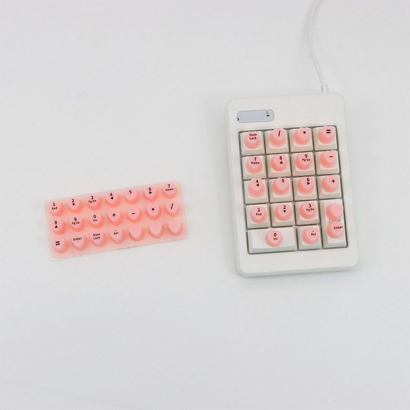키보드 네일 스티커 기계식 데스크탑용 보호 실리콘키캡 반투명 인쇄 12x7.5mm 64개 - 상세 이미지 4