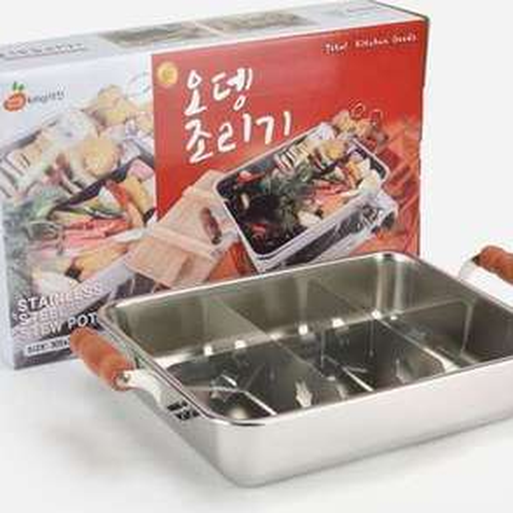 칸막이형어묵탕오뎅냄비 나무손잡이캠핑요리오뎅조리기 스텐홍합탕어묵조리기 - 상세 이미지 3