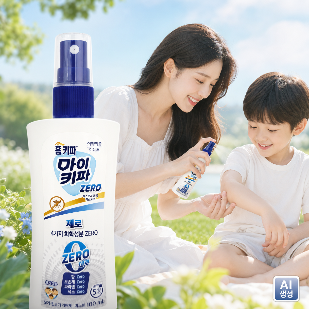 네이버 컬러포 마이키파 제로 이카리딘 20% 천연 모기기피제