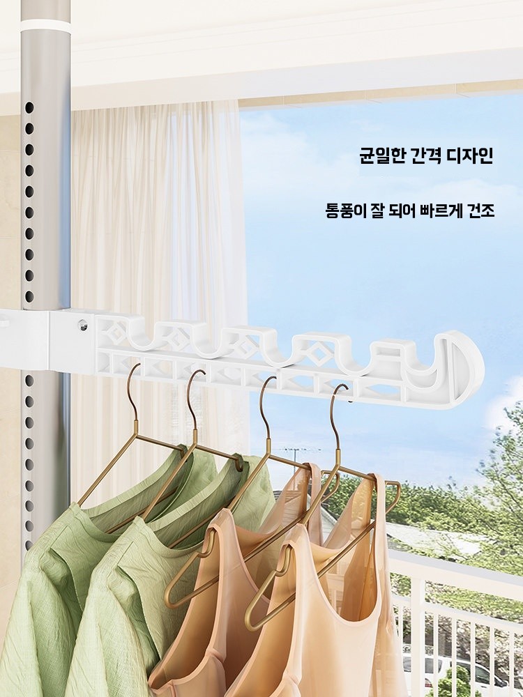 수영복 걸이 타워형 빨래 건조대 좁은 공간 타워형 기둥식 건조대 - 상세 이미지 5