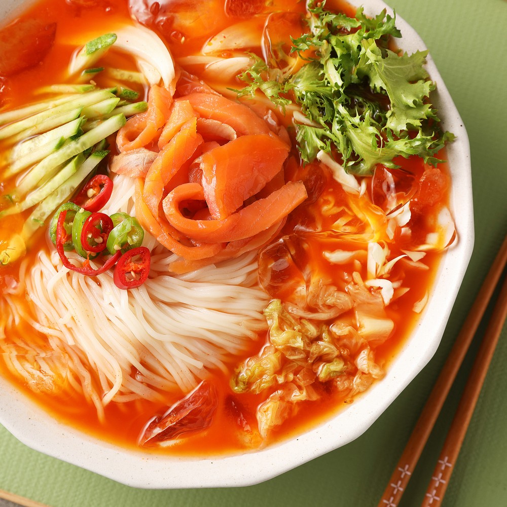 푸딩프렙 동치미 물비빔국수 450g 생소면 밀키트 간편조리세트 - 상세 이미지 5