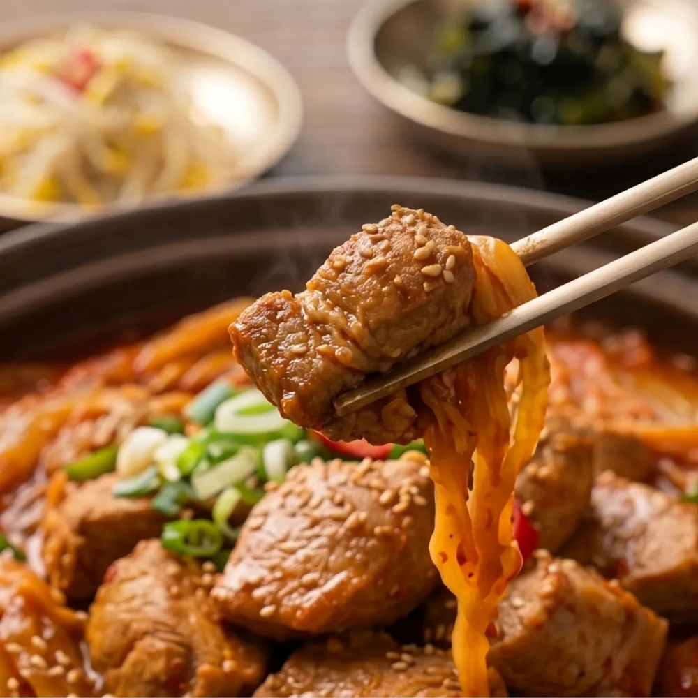 삼형제고기 묵은지 돼지고기 김치찜 600g 한돈 밀키트 2인분 - 상품 이미지