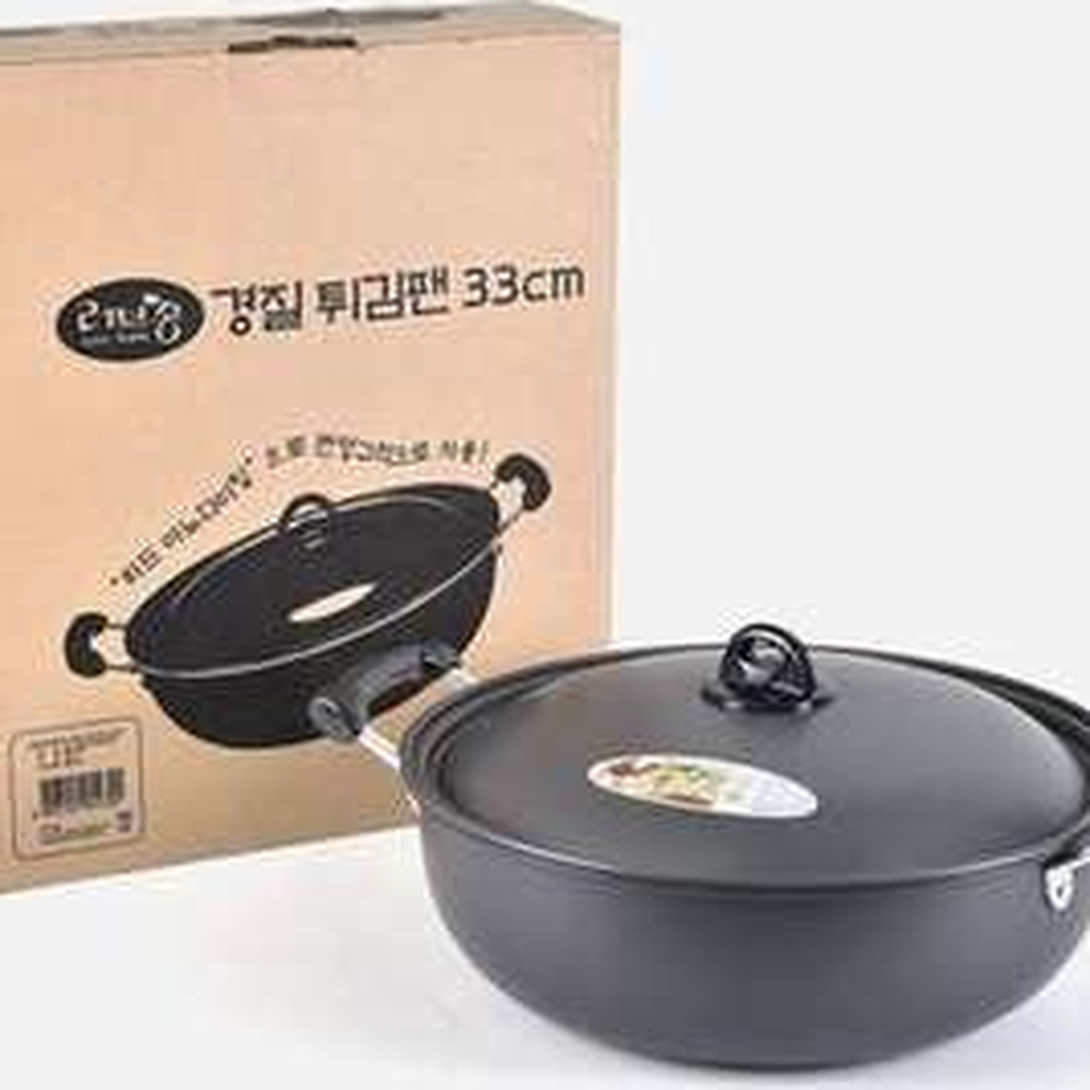 국내생산업소주방 하드아노다이징대용량조리튀김팬 빠른열전도식당용업소용튀김팬 30호 45호 - 상세 이미지 2