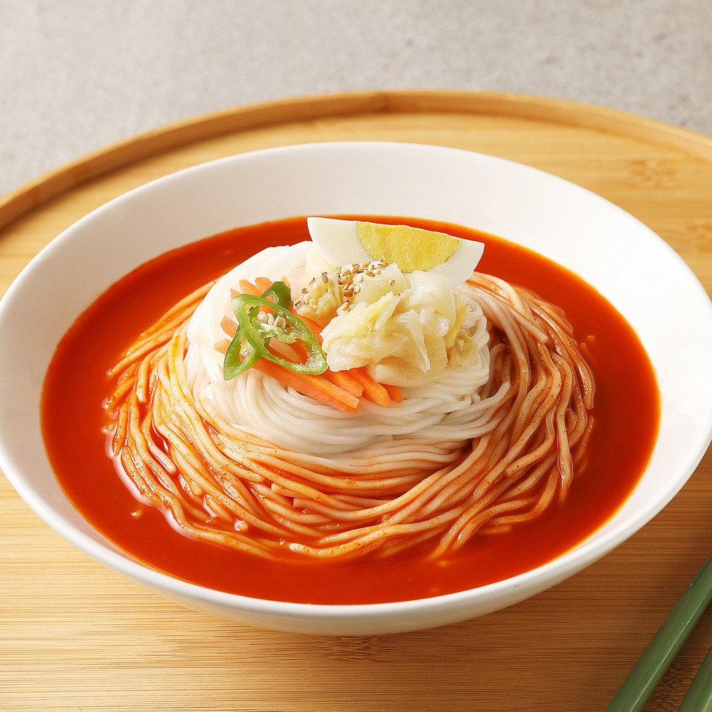 푸딩프렙 동치미 물비빔국수 450g 생소면 밀키트 간편조리세트 - 상세 이미지 2