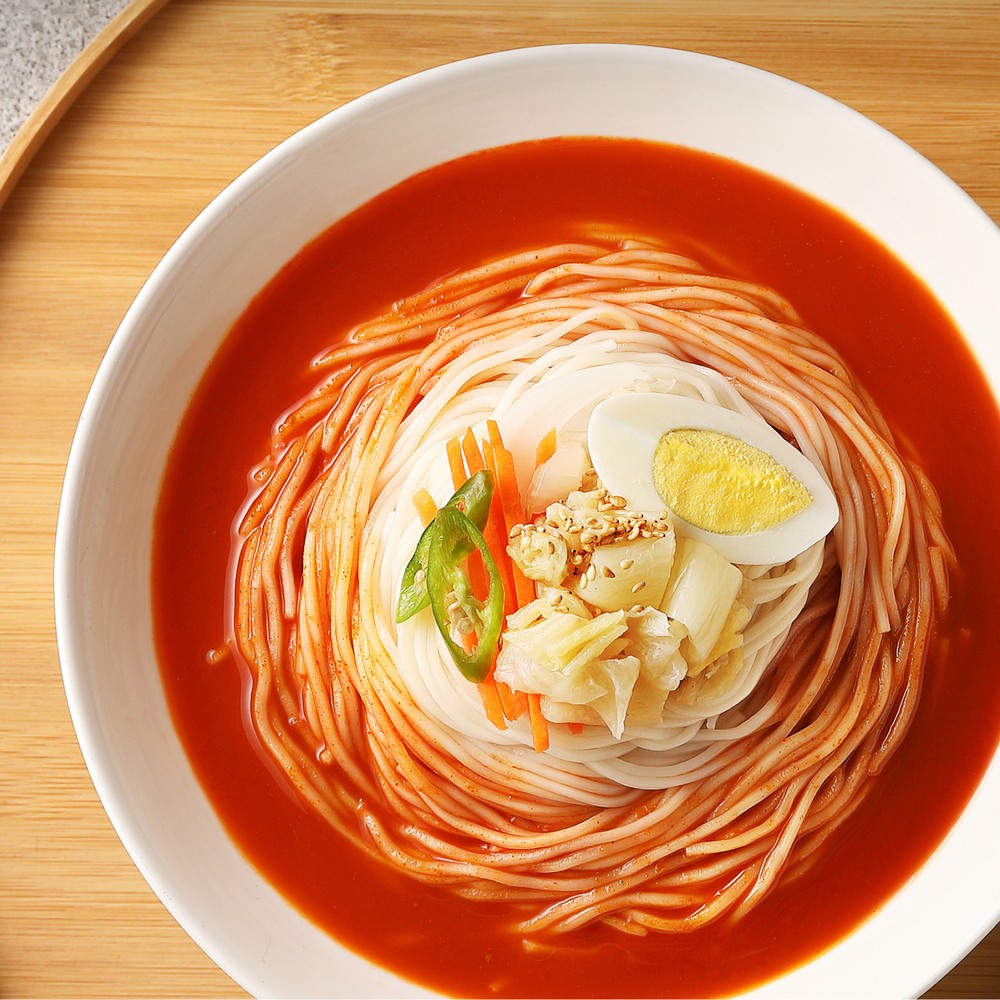 푸딩프렙 동치미 물비빔국수 450g 생소면 밀키트 간편조리세트 - 상세 이미지 4