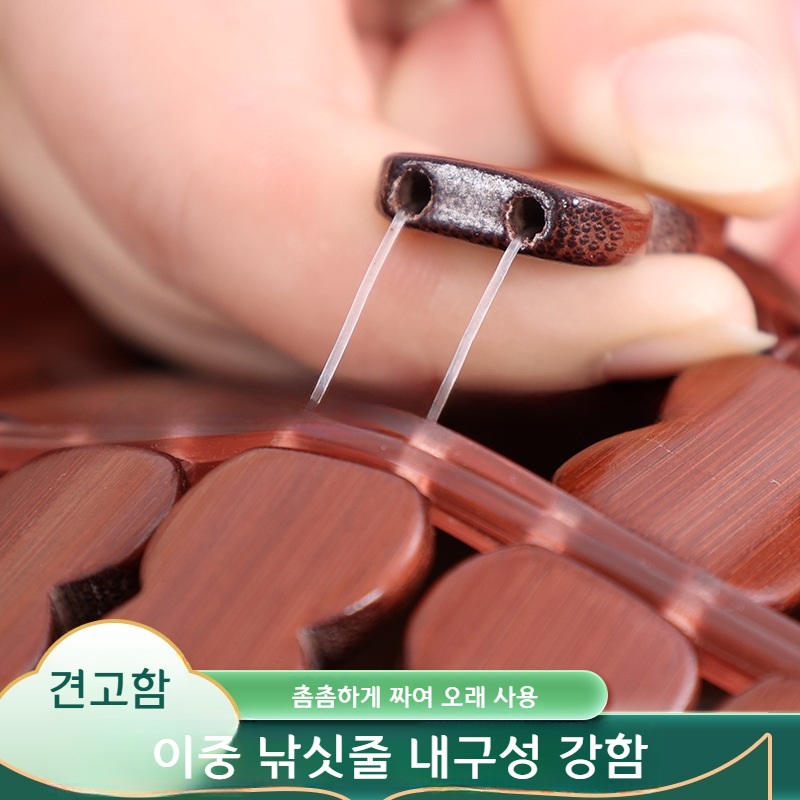 접이식 쿨링 매트 여름 침대 1인용 학생 기숙사 대나무색 단일 힘줄 80x190cm - 상세 이미지 3