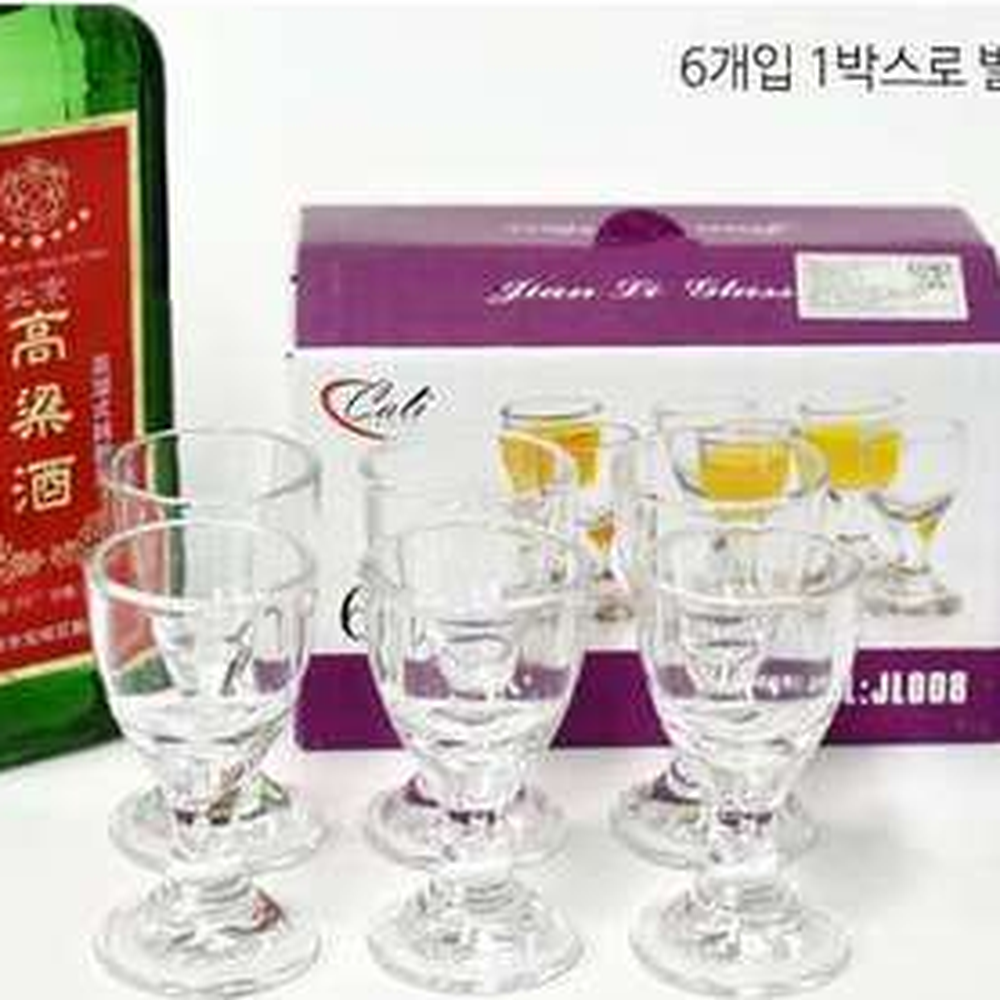 도수높은술중국술잔고량주잔 모던디자인미니술잔 투명유리술자리용백주잔 6개입세트 - 상세 이미지 5