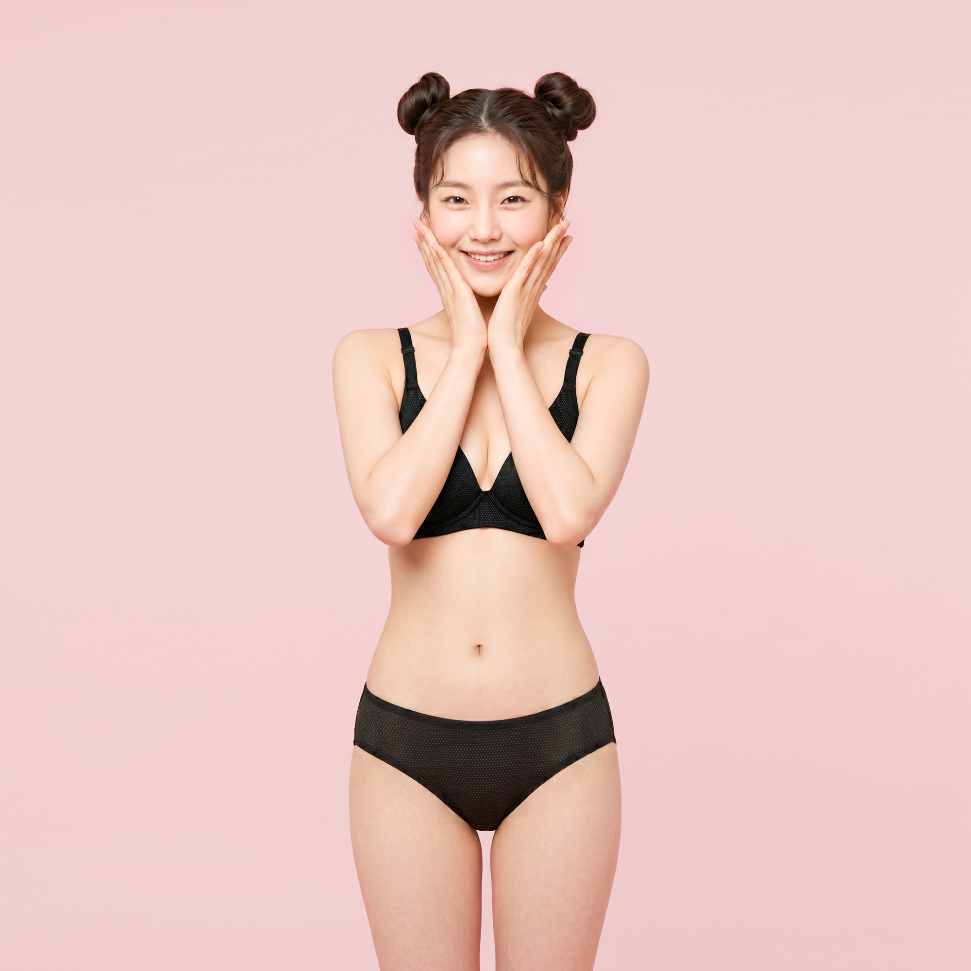 속맘 에어리 밤부 메쉬 브라팬티 쾌적한 노와이어 청소년 속옷세트 이미지 7