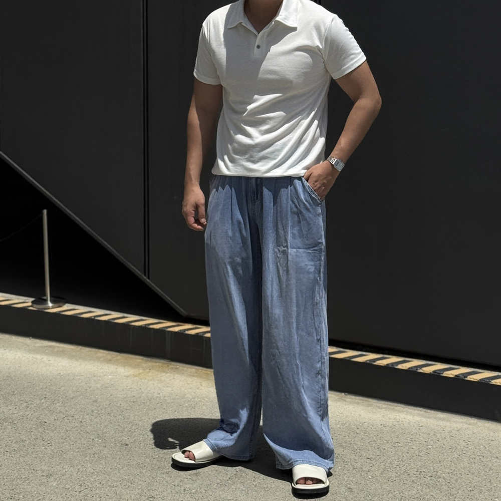 머슬핏카라티 헨리넥반팔 두꺼운반팔티 흰티 이미지 7