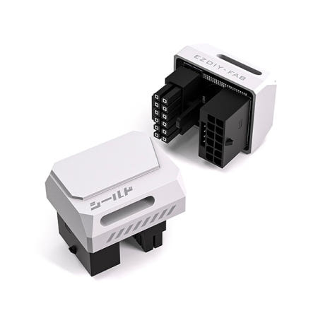 EZDIY-FAB SHIELD 12V-2X6 STD 180도 어댑터 (화이트)