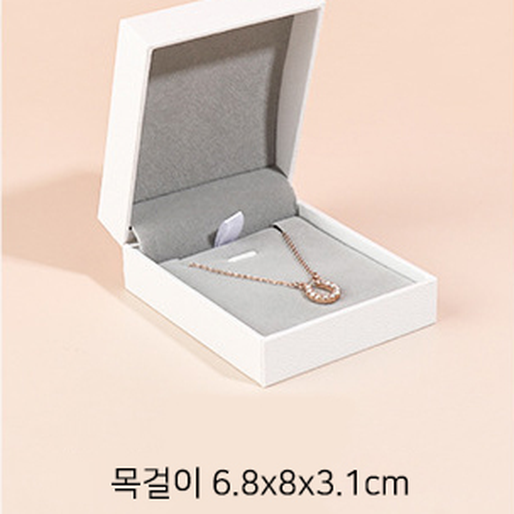 화이트목걸이보관함 쥬얼리케이스 하드진주목걸이케이스 1p - 상세 이미지 5