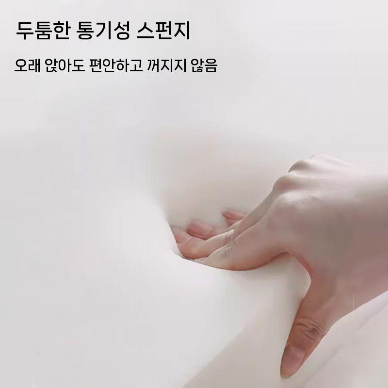 등받이 낮은의자 이동식 낮은스툴 앉은뱅이 좌식의자 스툴 흰색 - 상세 이미지 2