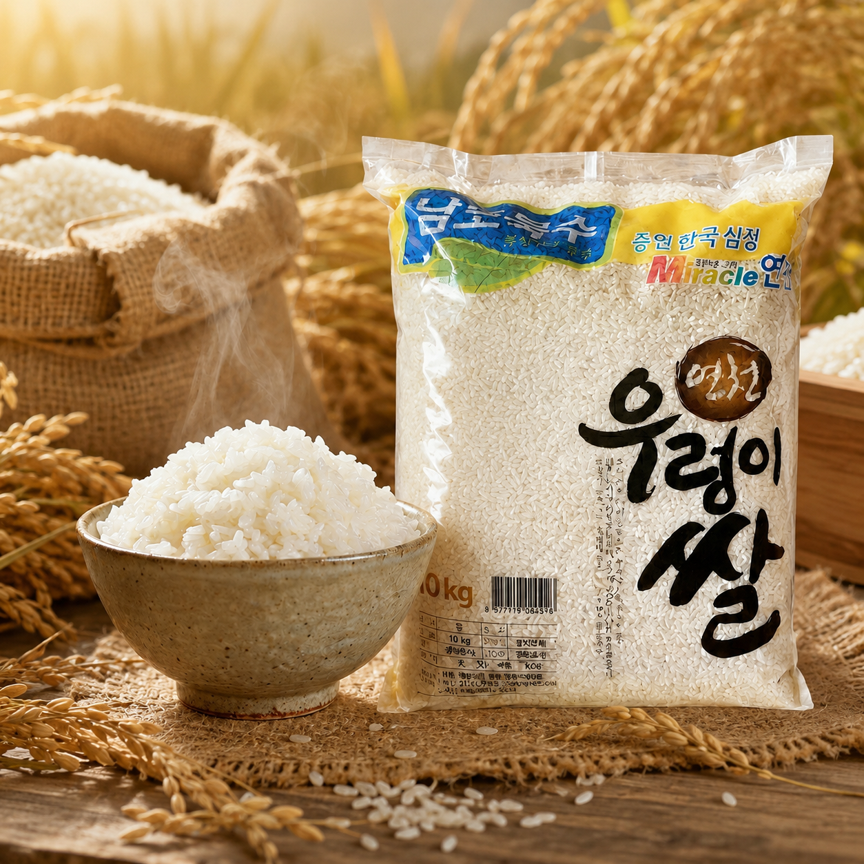 [연천직송] 찰기와 고소함을 모두 담은 백진주쌀 우렁이쌀 10kg, 4kg - 상품 이미지