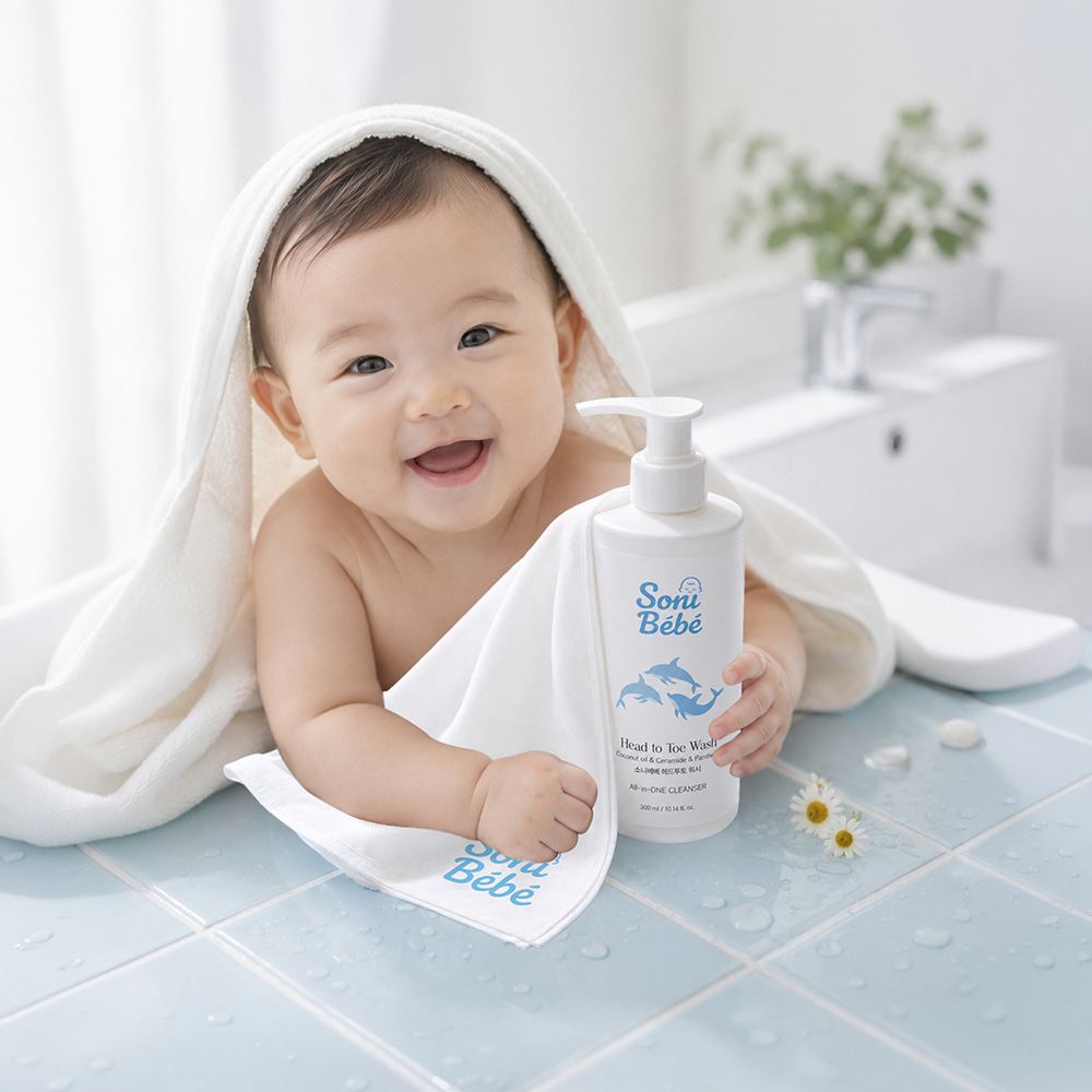 소니베베 약산성 아기 바디워시 신생아 올인원 바스앤샴푸 500ml