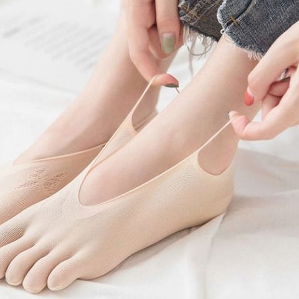 발냄새케어통기성발가락덧신 벗겨짐방지땀흡수페이크삭스 여성패션발관리발가락양말 - 상세 이미지 5