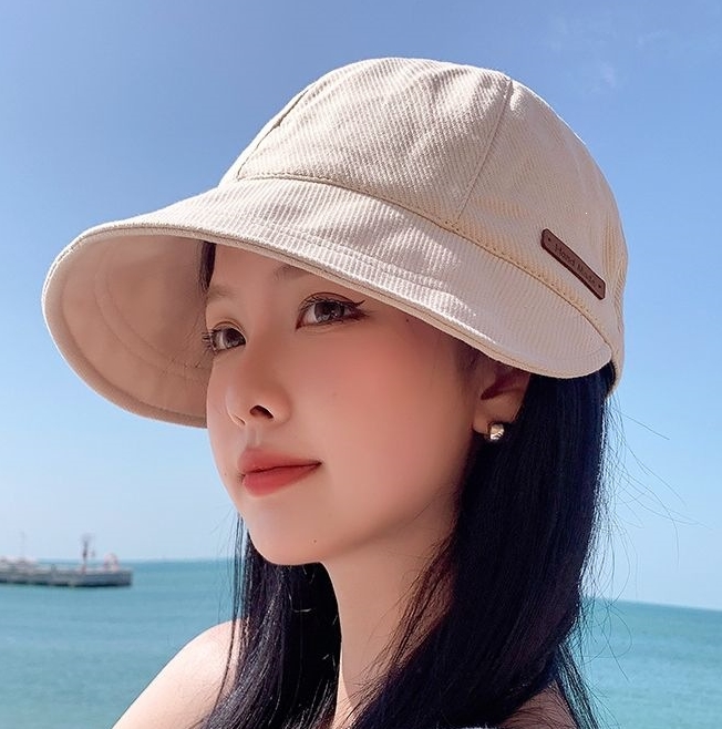 여성용 와이드챙 버킷햇 벙거지 모자 여름모자 챙넓은 자외선차단 여성 나들이 여행 산책 - 상세 이미지 4