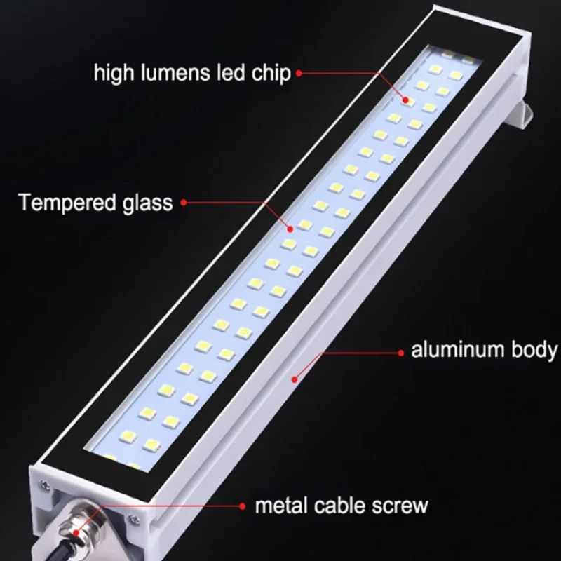 LED 작업등 방수 방폭 CNC 알루미늄 합금 램프 DC24-36V 53cm Cool White - 상세 이미지 3