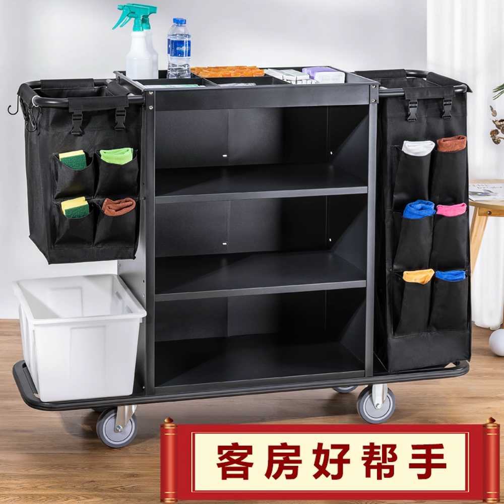 짐수레 청소카트 가방 업소용 대차 객실 모텔 세탁물 표준모델 - 상세 이미지 2