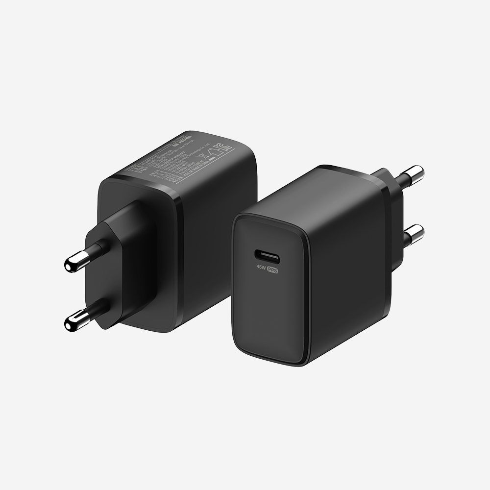 USB PD 45W PPS GaN 초고속 충전기 블랙 이미지 1