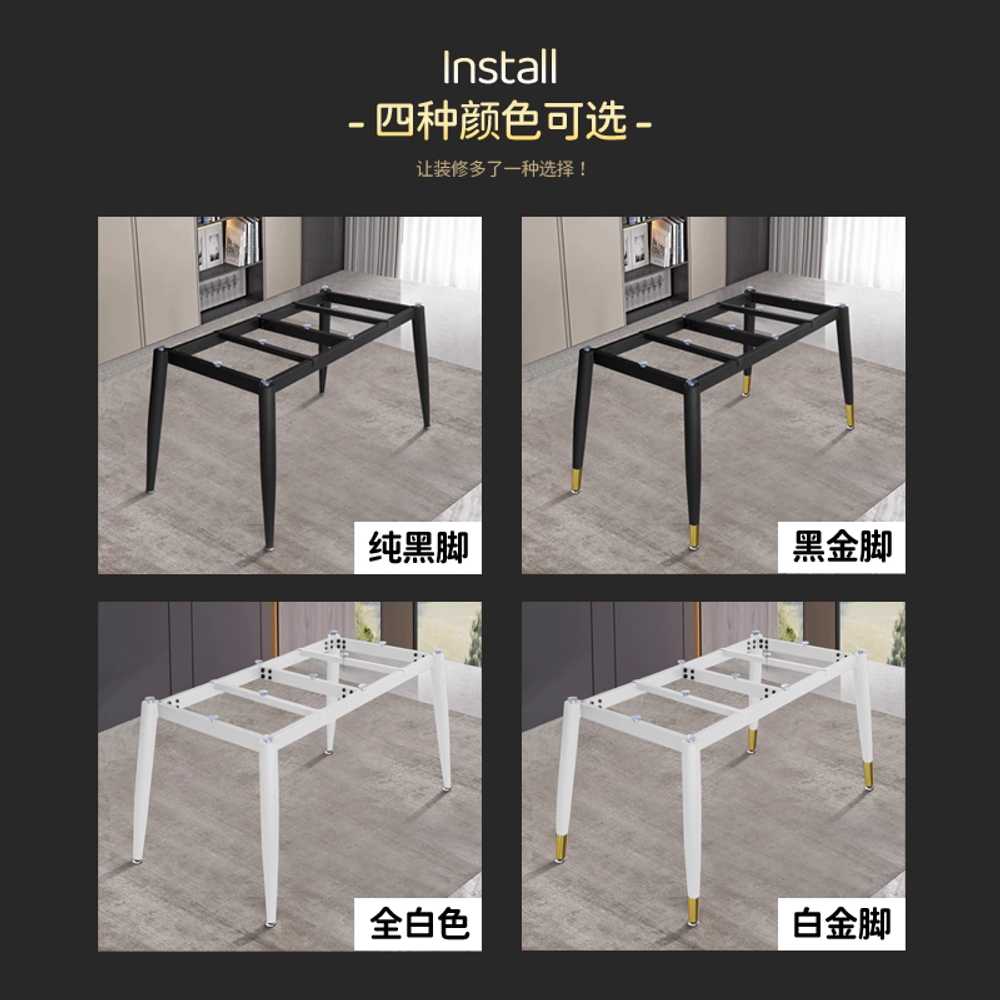 철제 식탁다리 브래킷 교체 프레임 받침 인테리어 블랙 105-120cm - 상세 이미지 3