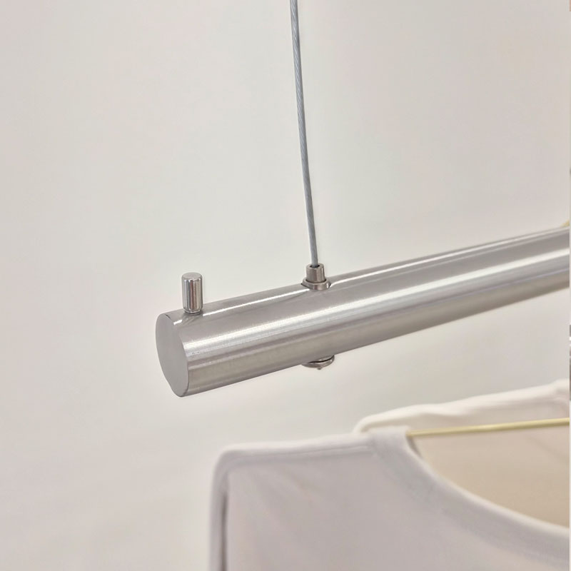 코코마블 천장형행거 스테인리스 와이어 옷가게 파이프 스텐 행거 80cm - 상세 이미지 3