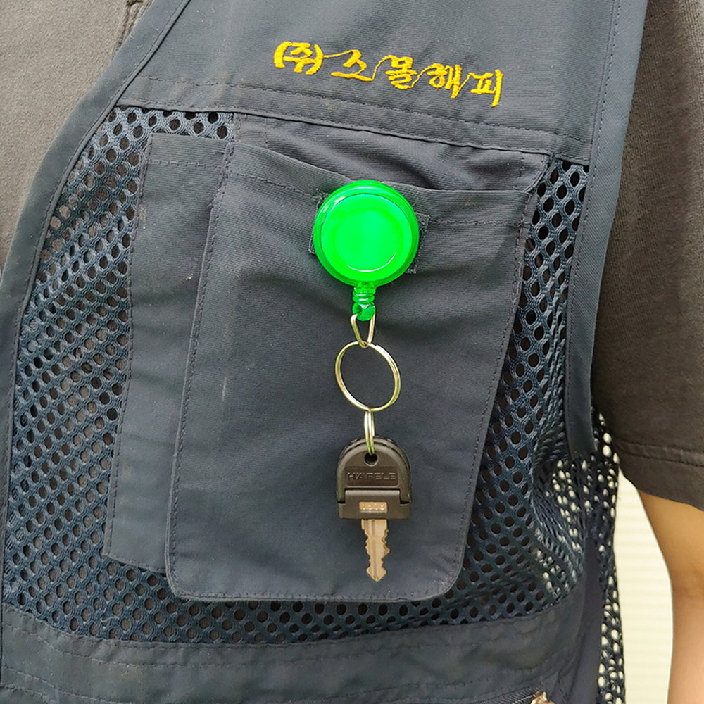 컬러카라비너 릴고정키홀더 늘어나는줄카라비너 1p 색상랜덤 - 상세 이미지 4